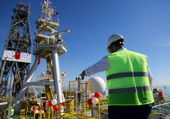 A crew member is seen on board Turkish drilling vessel Fatih off the Mediterranean resort city of Antalya, Turkey October 30, 2018. REUTERS/Kaan Soyturk